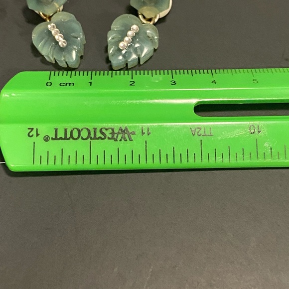 Dangle earrings resin and rhinestone - Picture 2 of 4